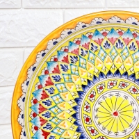 Ляган узбекский Риштанская керамика "Узоры" для плова, 33 см Ляган узбекский Риштанская керамика "Узоры" для плова, 33 см