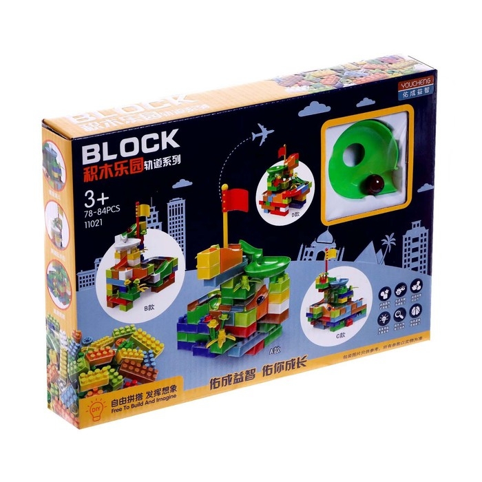 Конструктор блочный &laquo;Марблс&raquo;, 78 деталей