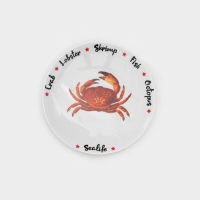 Набор фарфоровых тарелок для пиццы Sealife, 7 предметов, рисунок МИКС