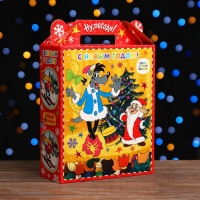 Новый год. Коробка подарочная складная "Ну,погоди!" 17 х 7 х 25 см.