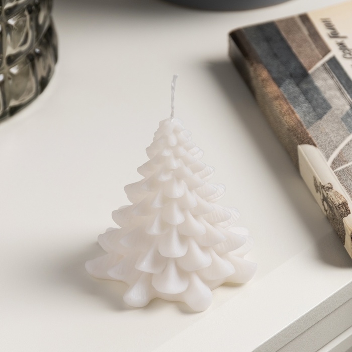 Фигура световая &laquo;Елочка свеча&raquo; 9х8 см, от батареек 3хAG13 (в комплекте), свечение тёплое белое