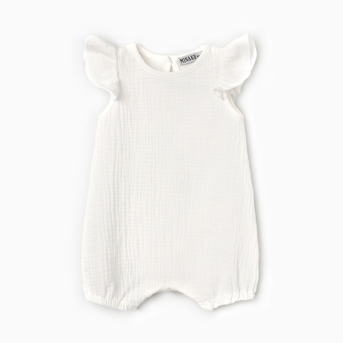 Комбинезон (Песочник) детский MINAKU, цвет белый, рост 62-68 см
