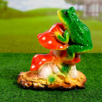 Садовая фигура "Лягушка на мухоморе" малая 27см Садовая фигура "Лягушка на мухоморе" малая 27см