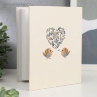 Фотоальбом на 100 фото 10х15 см "Птенчики и сердечко из листьев" 18х14х5 см Фотоальбом на 100 фото 10х15 см "Птенчики и сердечко из листьев" 18х14х5 см