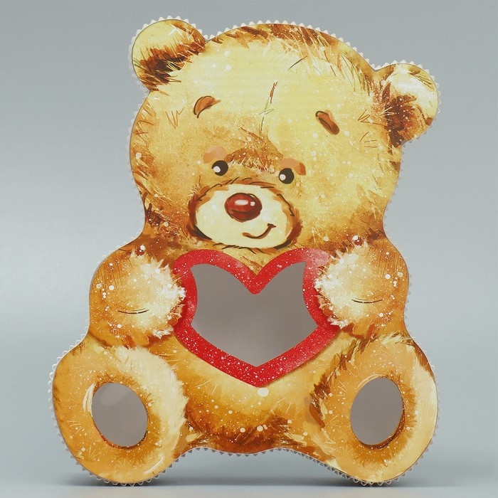 Коробка подарочная, кондитерская упаковка, «Медвежонок», 16,5х20х5 см Коробка подарочная, кондитерская упаковка, «Медвежонок», 16,5х20х5 см