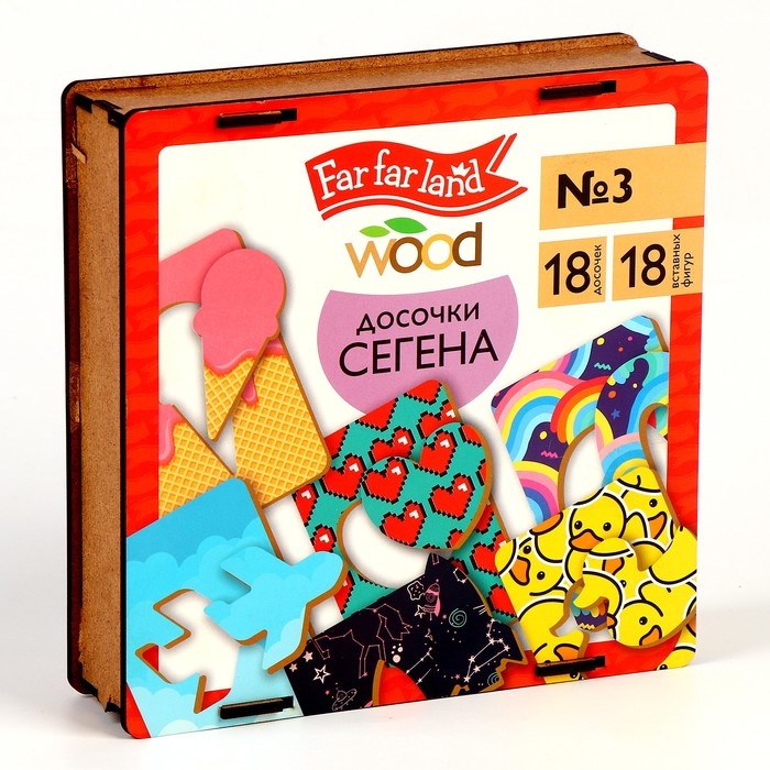 Лото &laquo;Досочки Сегена № 3&raquo;, 18 досочек, 18 вставных фигур