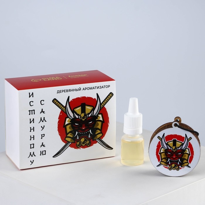 Набор &laquo;Истиный самурай&raquo;, подвеска деревянная с пропиткой и ароматизатор, 10 мл