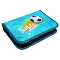 Пенал 1 секция, 140 х 200 х 40 мм, 2 откидные планки, тканевый, ПКТ 09-20 "Футбол" 70580 Пенал 1 секция, 140 х 200 х 40 мм, 2 откидные планки, тканевый, ПКТ 09-20 "Футбол" 70580