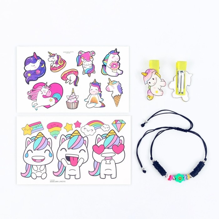 Набор с тату переводками &laquo;Единорожки&raquo;
