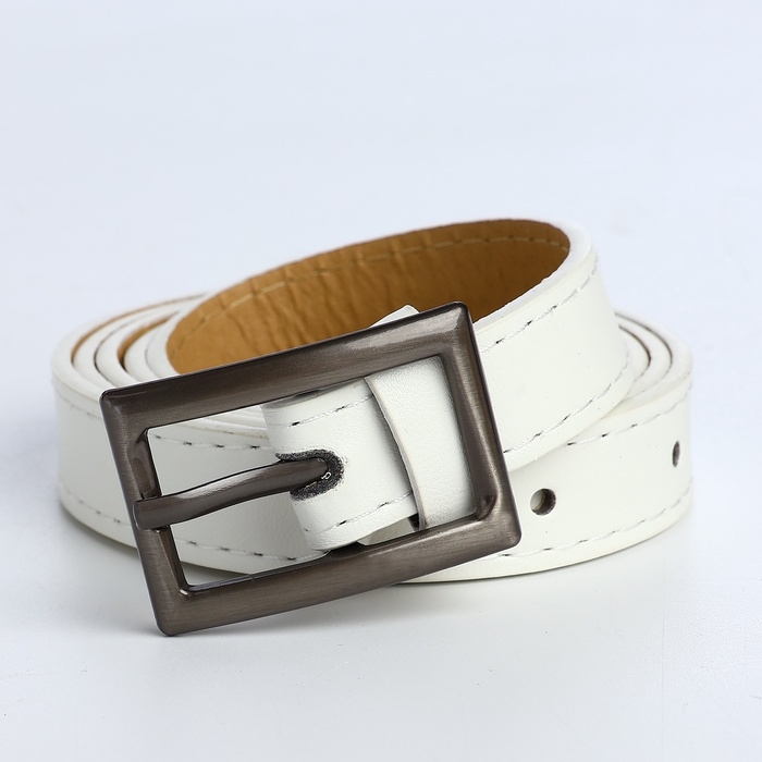 Ремень жен 01-01-03-01 Июнь15, 1,1*0,3*110 см, пряжка т-металл, 1 прокол, белый Ремень жен 01-01-03-01 Июнь15, 1,1*0,3*110 см, пряжка т-металл, 1 прокол, белый