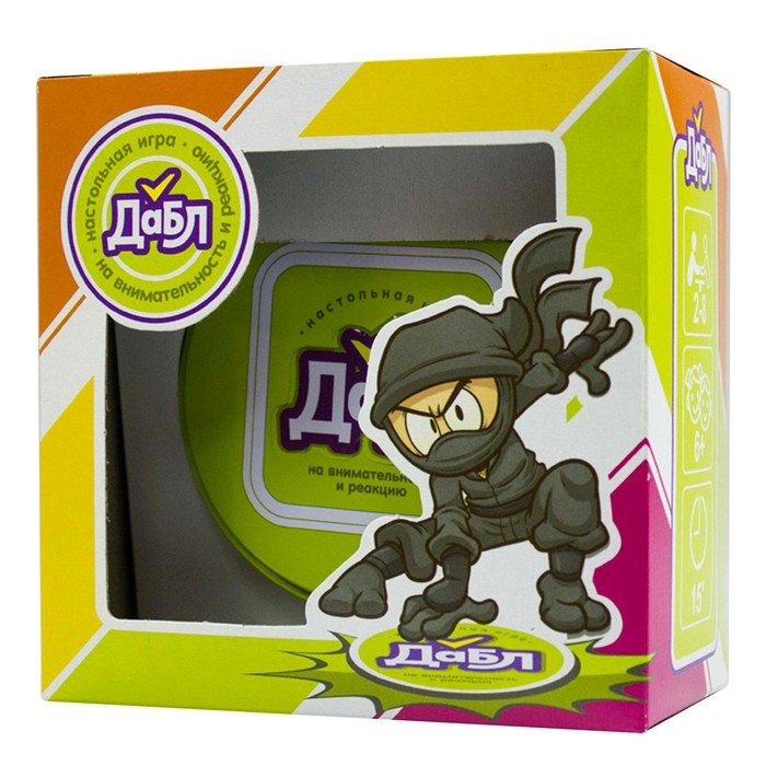 Игра настольная &laquo;Дабл&raquo;, в железной банке, от 2 игроков, 3+