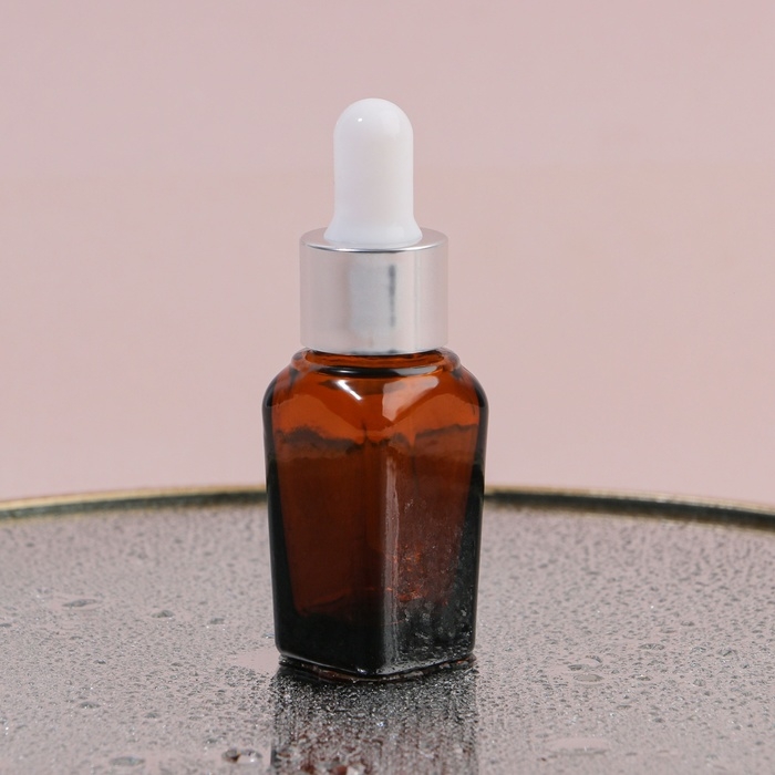 Бутылочка стеклянная для хранения с пипеткой, 10 мл, цвет коричневый/белый Бутылочка стеклянная для хранения с пипеткой, 10 мл, цвет коричневый/белый