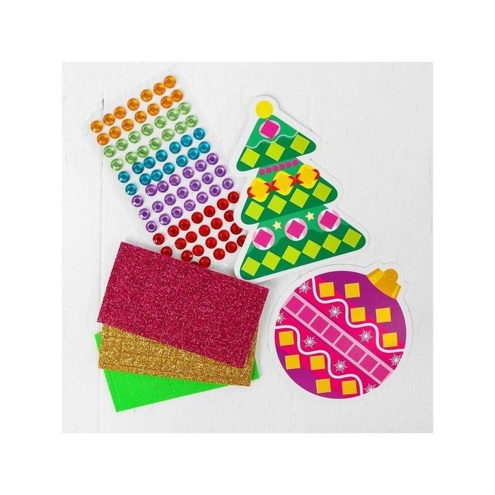 Аппликация &laquo;Набор ёлочных украшений &laquo; №2