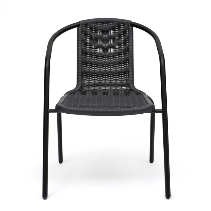 Стул садовый, 53 х 61 х 73 см, каркас 24 х 0.8 мм, нагрузка до 100 кг, серый