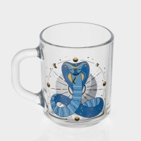 Кружка стеклянная чайная «Мистические змеи», 200 мл, МИКС Кружка стеклянная чайная «Мистические змеи», 200 мл, МИКС