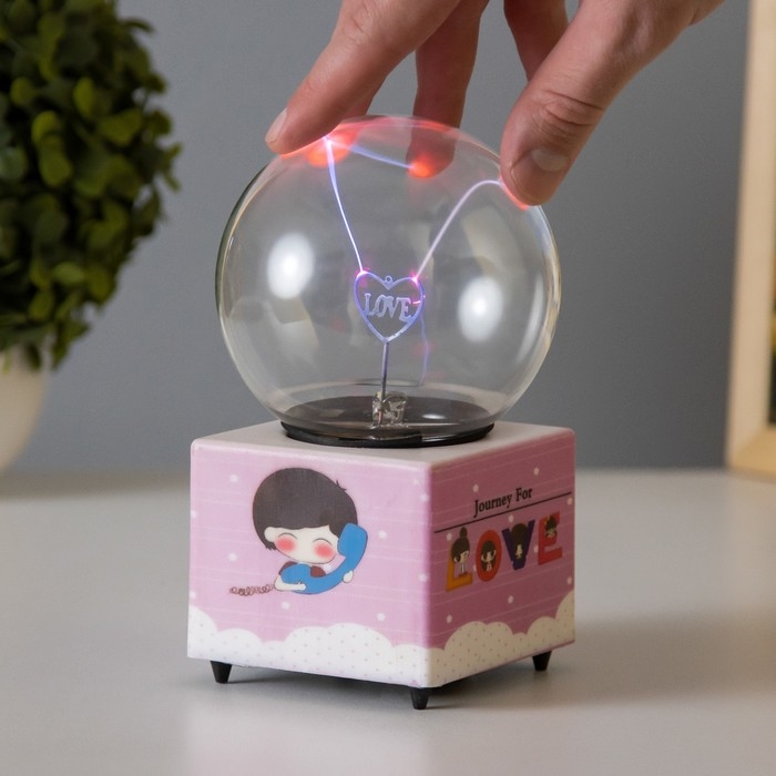 Плазменный шар Плазменный шар "Влюбленные" цветной 8,5х8,5х17 см МИКС