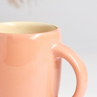 Кружка "Праздничная" 0,4л / 11,5х9,5см, персиковый поцелуй