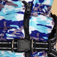 Куртка для собак со шлейкой, размер 4XL ( ДС 55 см, ОШ 52 см, ОГ 70 см), камуфляжная