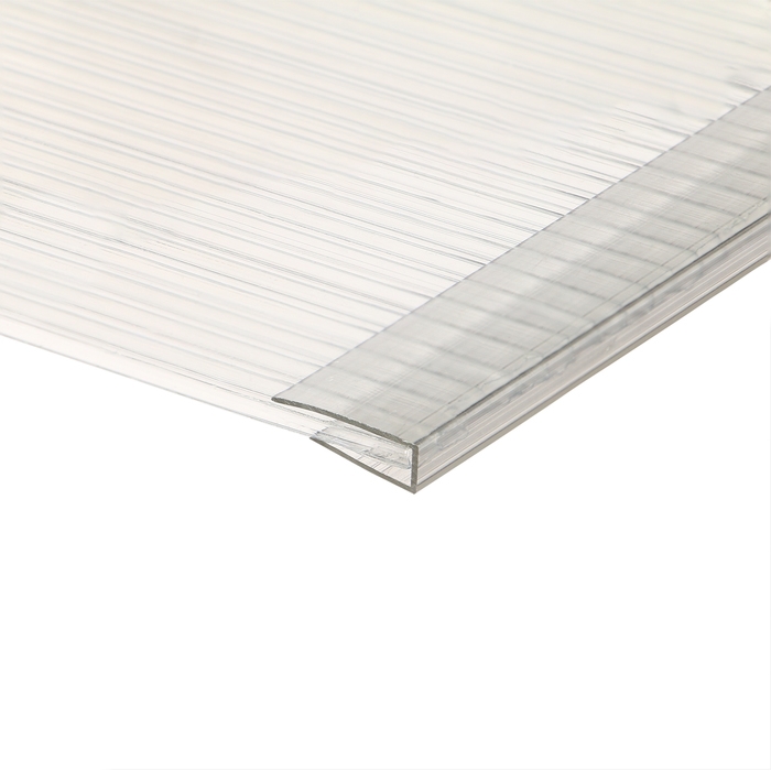 Профиль торцевой для поликарбоната, UP 2,1 м × 4 мм, прозрачный, Novattro Профиль торцевой для поликарбоната, UP 2,1 м × 4 мм, прозрачный, Novattro