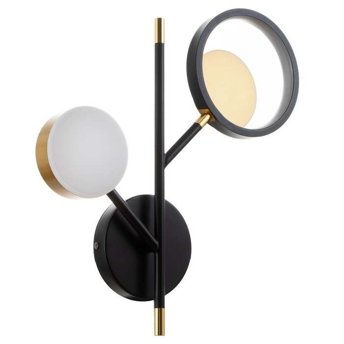 Бра 2292/2 LED 30Вт 3000-6000К черно-золотой 39х36х6 см