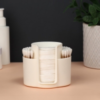 Контейнер для хранения косметических принадлежностей &laquo;Zoy&raquo;, 10 х 8,2 х 8,6 см цвет слоновая кость