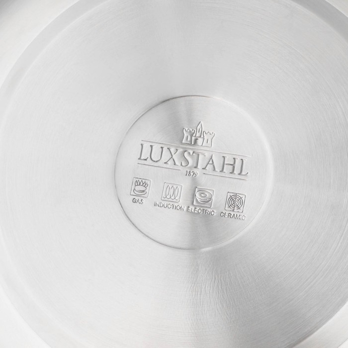 Сковорода-ВОК из нержавеющей стали LUXSTAHL, d=26 см, h=7,5 см, капсульное дно, индукция Сковорода-ВОК из нержавеющей стали LUXSTAHL, d=26 см, h=7,5 см, капсульное дно, индукция