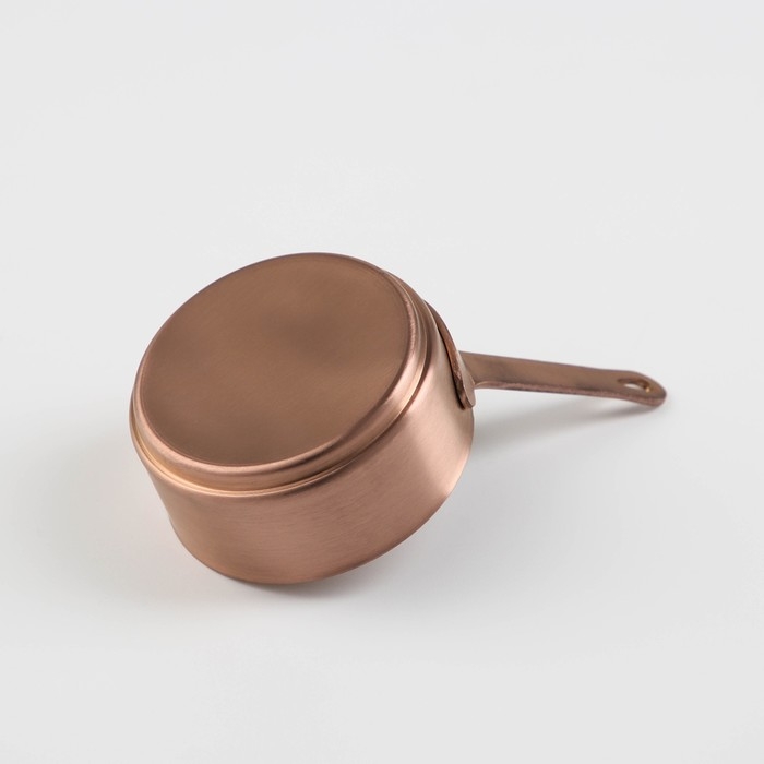 Ковш из нержавеющей стали, 120 мл, 7×7×3,5, марка стали 304, металлическая ручка, цвет медный Ковш из нержавеющей стали, 120 мл, 7×7×3,5, марка стали 304, металлическая ручка, цвет медный