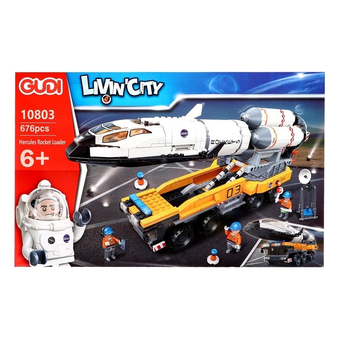Конструктор Космос &laquo;Шатл на погрузчике&raquo;, 676 деталей
