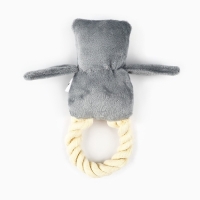 Игрушка для собак с канатом «Сова», 20 х 15 см, серый Игрушка для собак с канатом «Сова», 20 х 15 см, серый