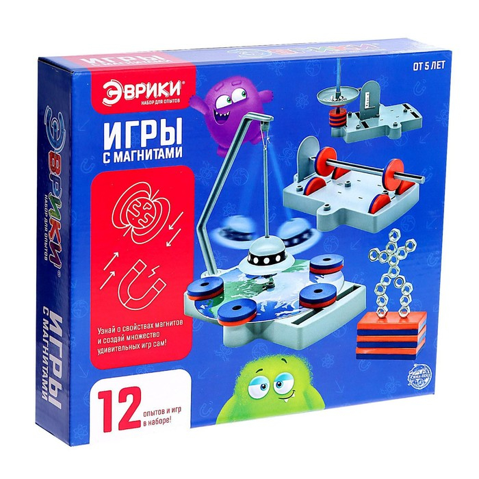 Набор для опытов &laquo;Игры с магнитами&raquo;, 12 опытов и игр