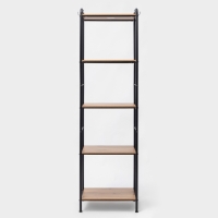 Стеллаж «Валенсия 15W», 45,5×30×155,5 см, чёрный Стеллаж «Валенсия 15W», 45,5×30×155,5 см, чёрный