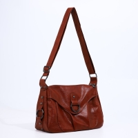 Сумка-мешок на молнии цвет коричневый Сумка-мешок на молнии цвет коричневый