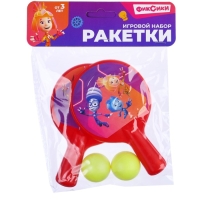 Набор игровой, ракетки 8&times;12 см и два мячика, Фиксики