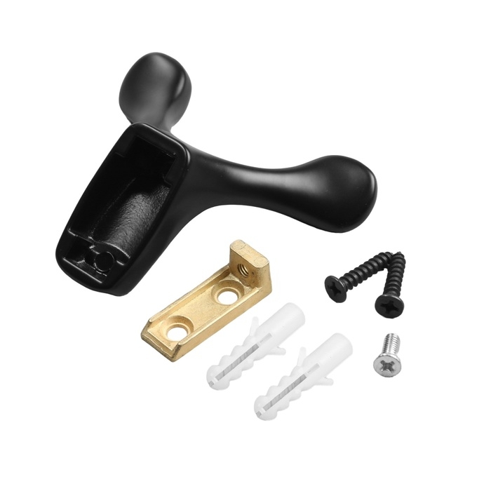 Крючок мебельный CAPPIO DOG, двухрожковый, черный Крючок мебельный CAPPIO DOG, двухрожковый, черный