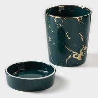 Подставка керамическая для столовых приборов Gold, 10,5×10,5×13 см, цвет зелёный Подставка керамическая для столовых приборов Gold, 10,5×10,5×13 см, цвет зелёный