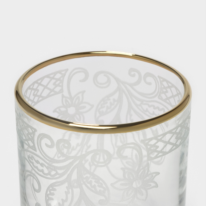 Набор подарочный &laquo;Акация&raquo;, стеклянный, 12 предметов: 6 бокалов 200 мл, 6 стопок 50 мл, гравировка, отводка золотом