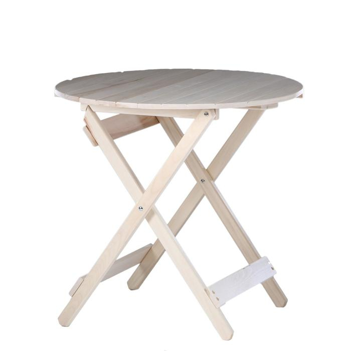 Стол складной, 80×80×75см, из липы, круглый Стол складной, 80×80×75см, из липы, круглый