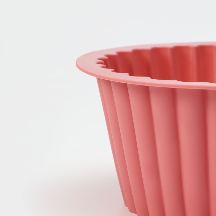 Форма для выпечки Доляна «Рифлёный круг», силикон, d=18,5 cм, цвет МИКС Форма для выпечки Доляна «Рифлёный круг», силикон, d=18,5 cм, цвет МИКС