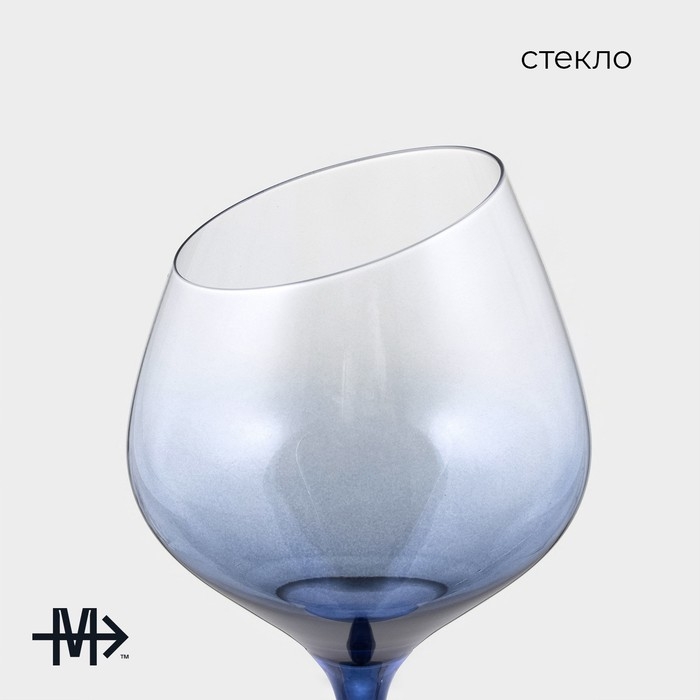 Бокал для вина стеклянный Magistro «Иллюзия», 540 мл, 10×24 см, цвет ножки синий Бокал для вина стеклянный Magistro «Иллюзия», 540 мл, 10×24 см, цвет ножки синий
