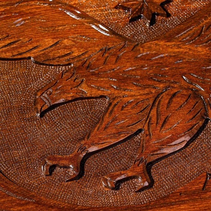 Нарды ручной работы "Орел атакующий" с ручкой, 60х30 см, с шахматным полем, массив ореха, Армения