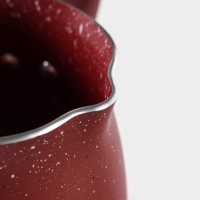 Турка Доляна «Бордо», 450 мл, пластиковая ручка, антипригарное покрытие, цвет бордовый Турка Доляна «Бордо», 450 мл, пластиковая ручка, антипригарное покрытие, цвет бордовый