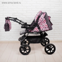 Коляска-трансформер &laquo;Гном&raquo;, пластиковые колёса, оттенки розового, рисунок МИКС