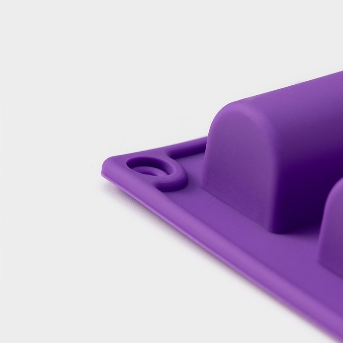 Форма для выпечки Доляна «Батончик», силикон, 30×17,5 см, 20 ячеек (6,5×2,5×2 см), цвет фиолетовый Форма для выпечки Доляна «Батончик», силикон, 30×17,5 см, 20 ячеек (6,5×2,5×2 см), цвет фиолетовый