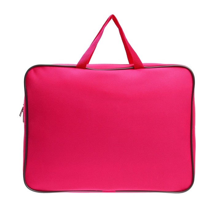 Папка с ручками А4, 360 х 270 х 80 мм, текстильная, внутренний карман, розовая 1Ш48 Папка с ручками А4, 360 х 270 х 80 мм, текстильная, внутренний карман, розовая 1Ш48