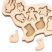 Роспись по дереву &laquo;&lrm;Новый год у зайки&raquo;&lrm;&lrm;, новогодний набор для творчества