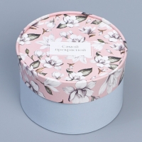 Набор шляпных коробок 2 в 1, упаковка подарочная, &laquo;Цветы&raquo;, 16 х 11.5, 13 х 9 см