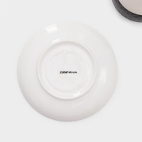 Сервиз фарфоровый чайный Доляна &laquo;Марокко&raquo;, 12 предметов: 6 чашек 280 мл, 6 блюдец d=15 см, цвет белый и чёрный