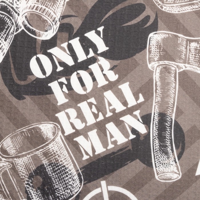 Полотенце Полотенце "Only for real man" 70х146 см, 100% хлопок 160гр/м2