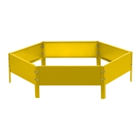 Клумба оцинкованная, d = 100 см, h = 15 см, жёлтая, Greengo Клумба оцинкованная, d = 100 см, h = 15 см, жёлтая, Greengo