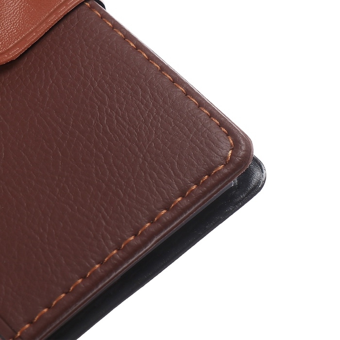 Записная книжка А6, 102 листа в линейку, обложка ПВХ, комбинированная, на кнопке